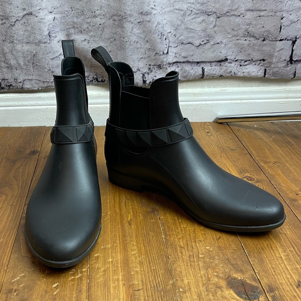 Natural soul black Tyler rain boots size 9